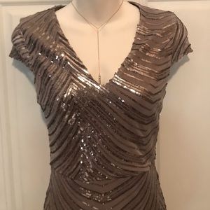 Silver sequins midi dress 💎